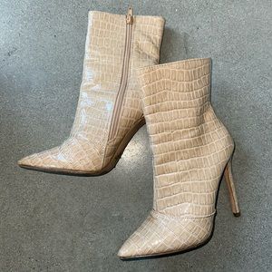 Olivia croc heels